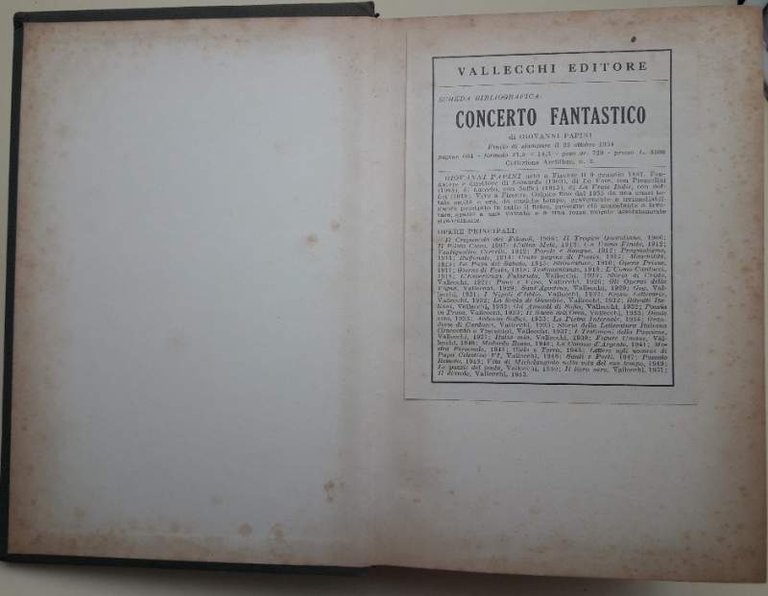 CONCERTO FANTASTICO-110 RACCONTI CAPRICCI DIVERTIMENTI RITRATTI(1954)