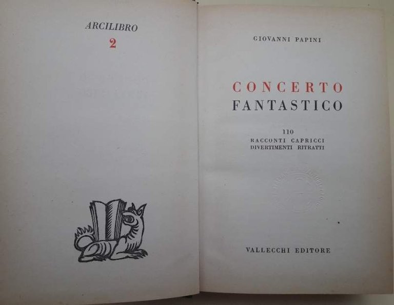 CONCERTO FANTASTICO-110 RACCONTI CAPRICCI DIVERTIMENTI RITRATTI(1954)