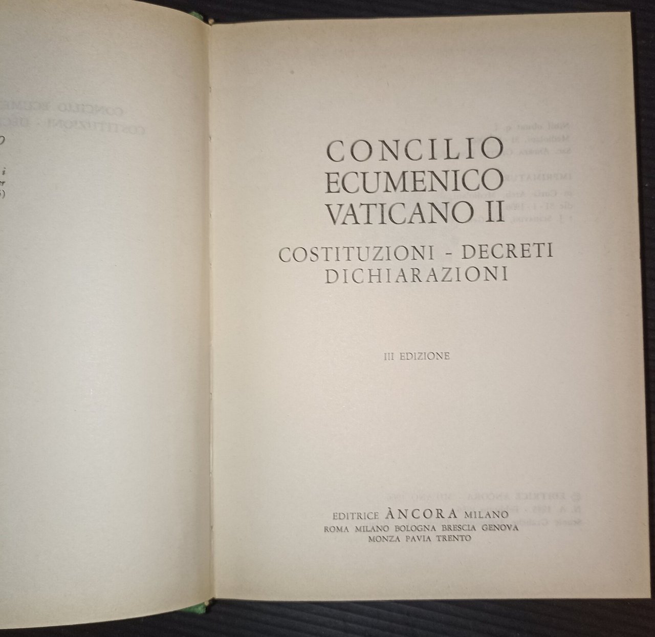 Concilio Ecumenico Vaticano II costituzioni - decreti - dichiarazioni