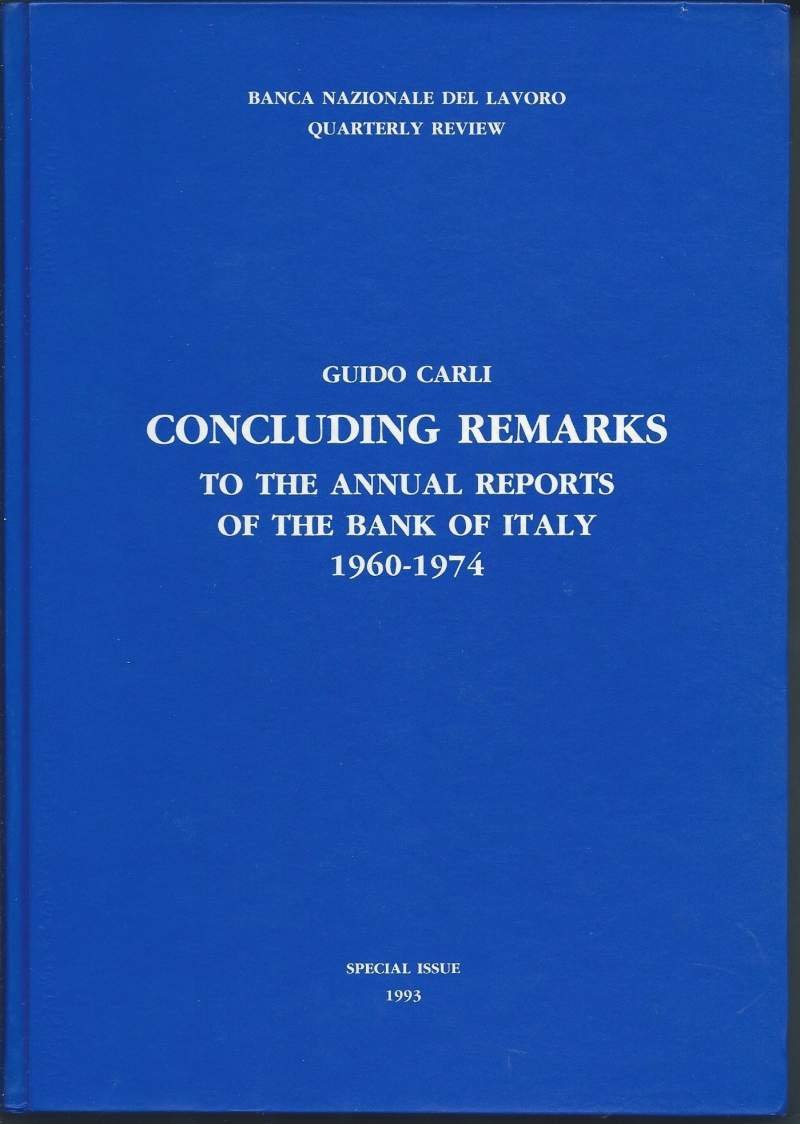 CONCLUDING REMARKS - To the annual reports of the Bank …