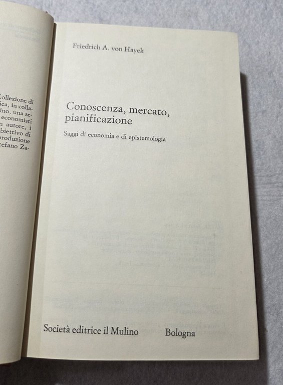 Conoscenza, mercato, pianificazione. Saggi di economia e di epistemologia | Immagine Gallery 2