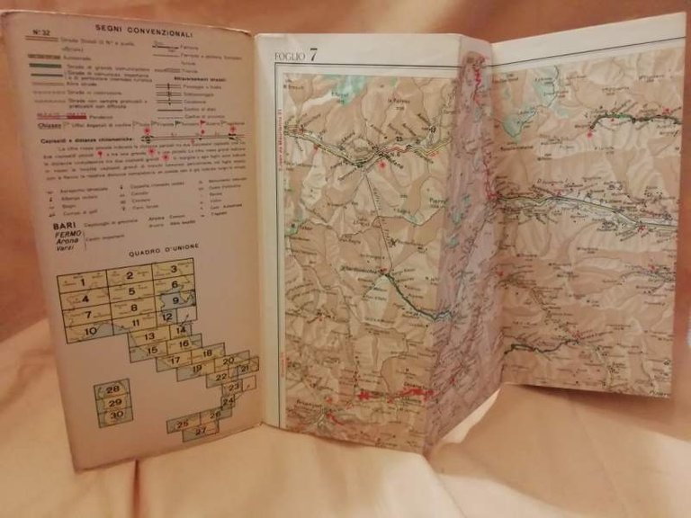 CONSOCIAZIONE TURISTICA ITALIANA. CARTA AUTOMOBILISTICA AL 200000. FOGLIO 7