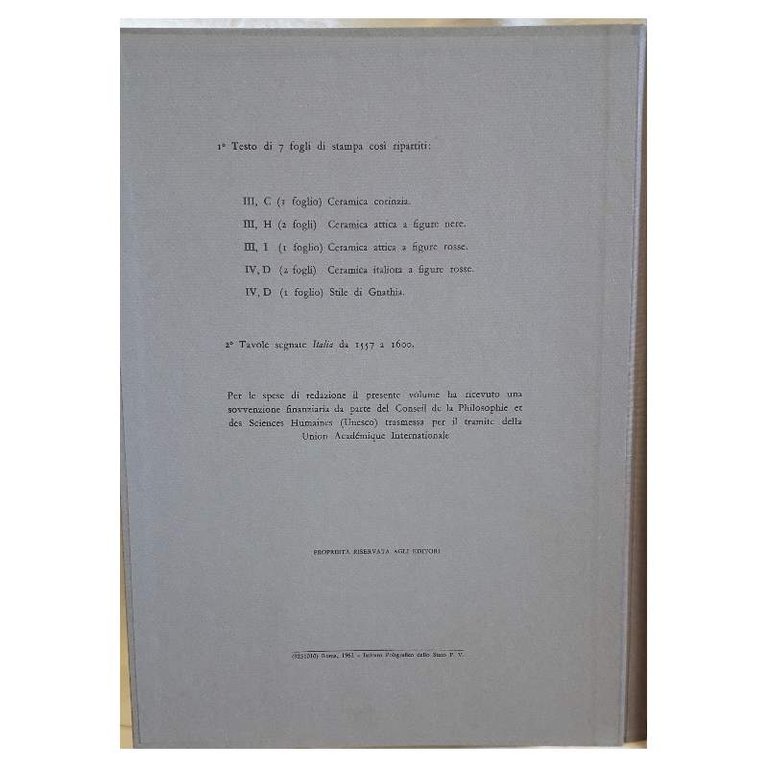 CORPUS VASORUM ANTIQUORUM- ITALIA MUSEO NAZIONALE DI TARANTO( 1962) | Immagine Gallery 5