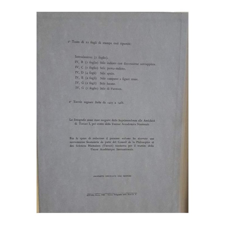 CORPUS VASORUM ANTIQUORUM-ITALIA MUSEO DI ANTICHITA' DI TORINO(1960)