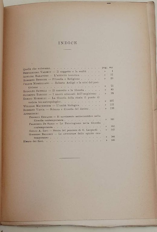 CORRENTI DI FILOSOFIA CONTEMPORANEA( 1913)