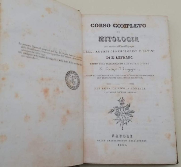 CORSO COMPLETO DI MITOLOGIA PER SERVIRE DELL'INTELLIGENZA DEGLI AUTORI CLASSICI …