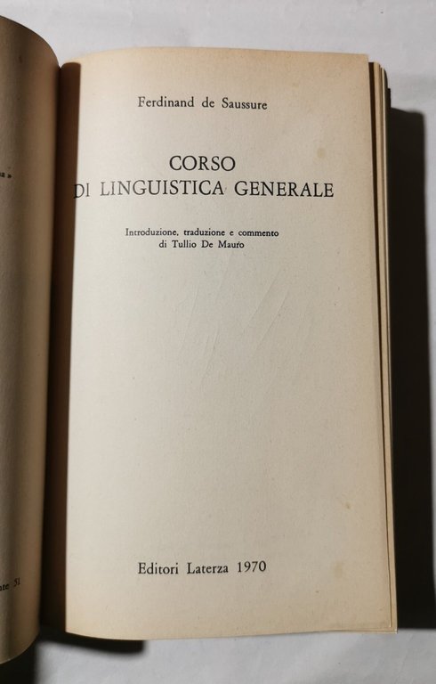 Corso di linguistica generale