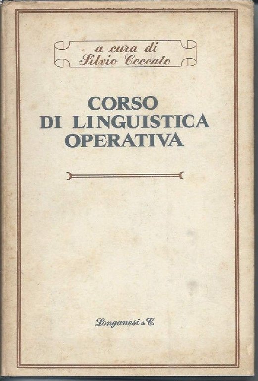 CORSO DI LINGUSITCA OPERATIVA (1969)