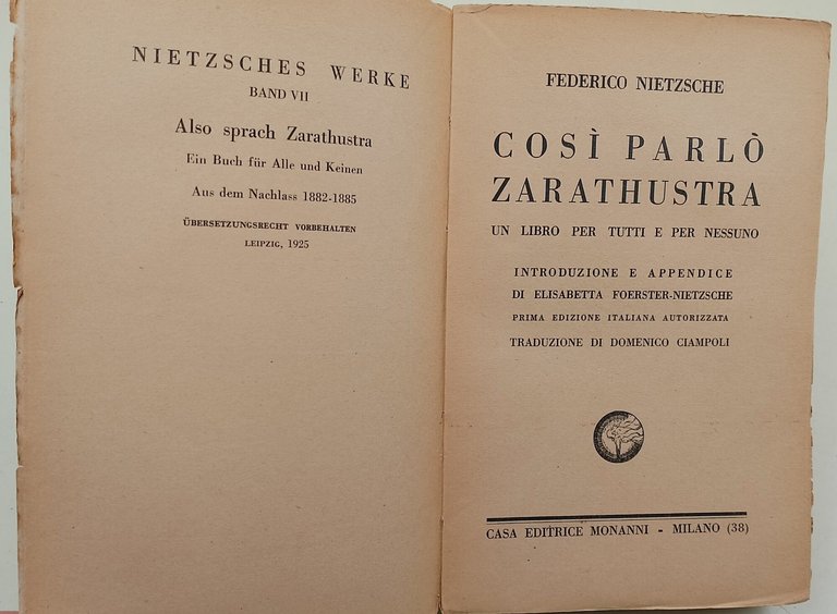Cosi parlo' Zarathustra