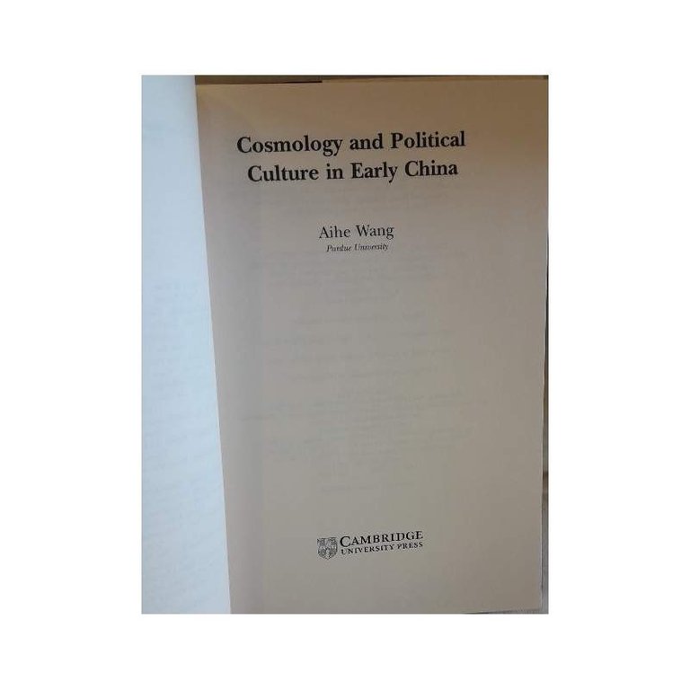 COSMOLOGY AND POLITICAL CULTURE IN EARLY CHINA(2000)