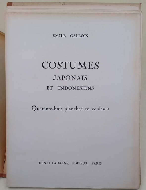COSTUMES JAPONAIS ET INDONESIENS-QUARANTE-HUIT PLANCHES EN COULEUR