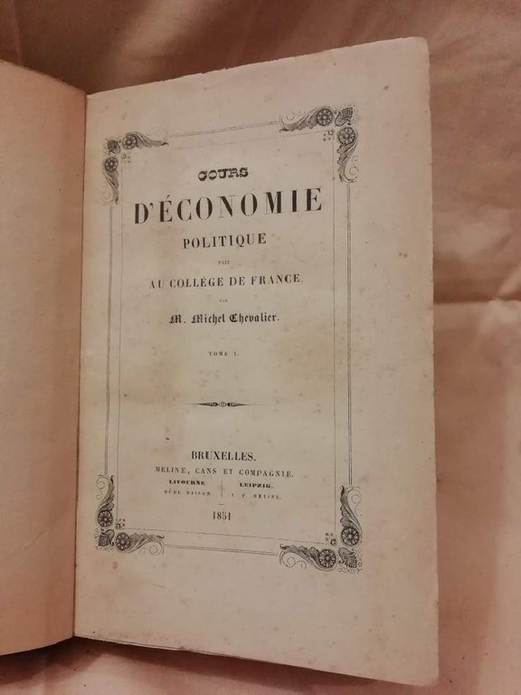 COURS D'ECONOMIE POLITIQUE FAIT AU COLLEGE DE FRANCE (1851)
