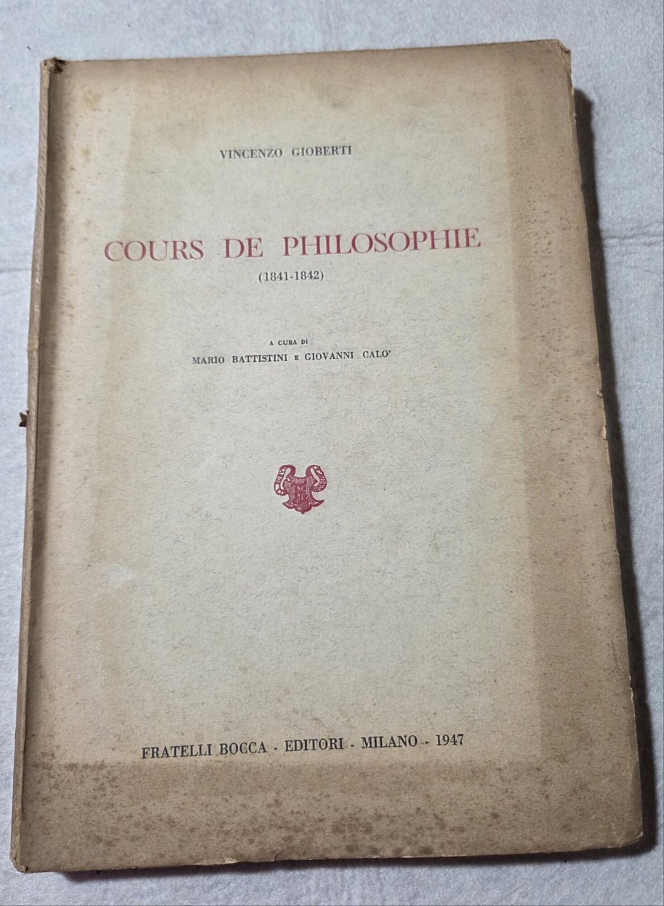 Cours de Philosophie ( 1841-1842) | Immagine principale