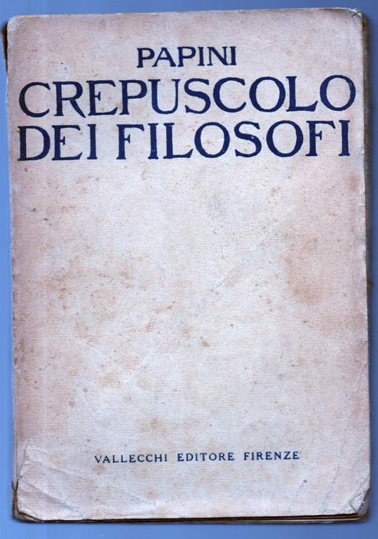 CREPUSCOLO DEI FILOSOFI