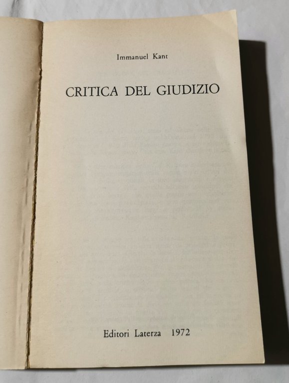 Critica del giudizio