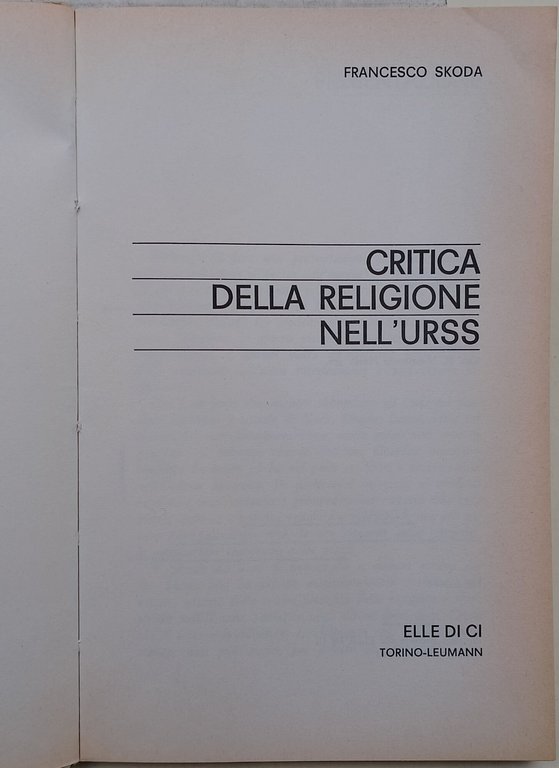 Critica della religione nell'URSS