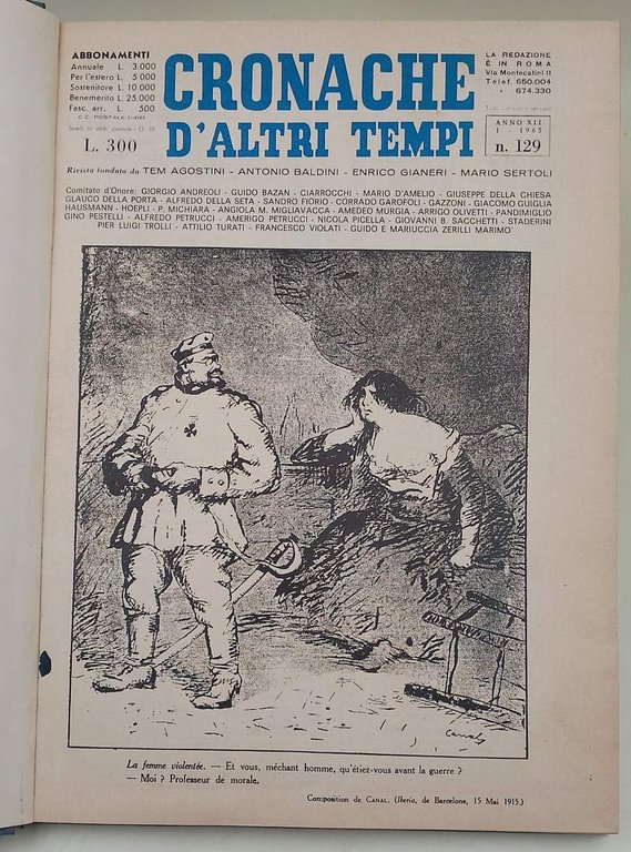 CRONACHE D'ALTRI TEMPI ANNO XII- I 1965 N. 129/ 140 …