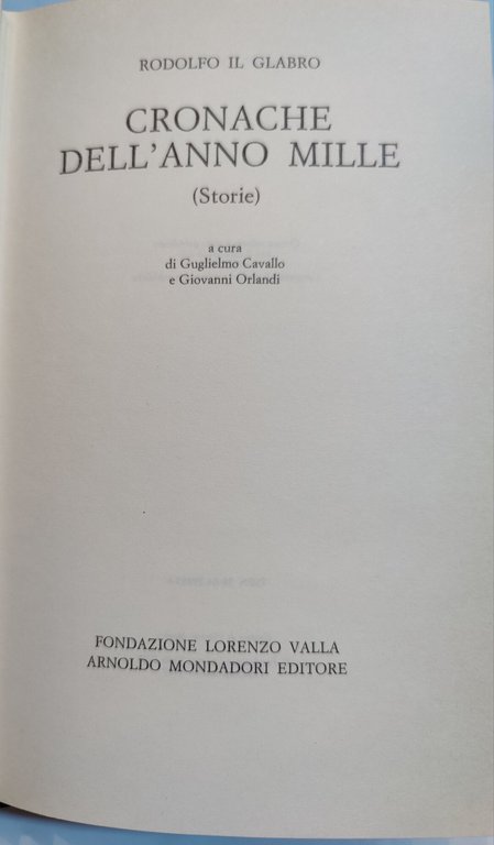 Cronache dell'anno mille ( storie )