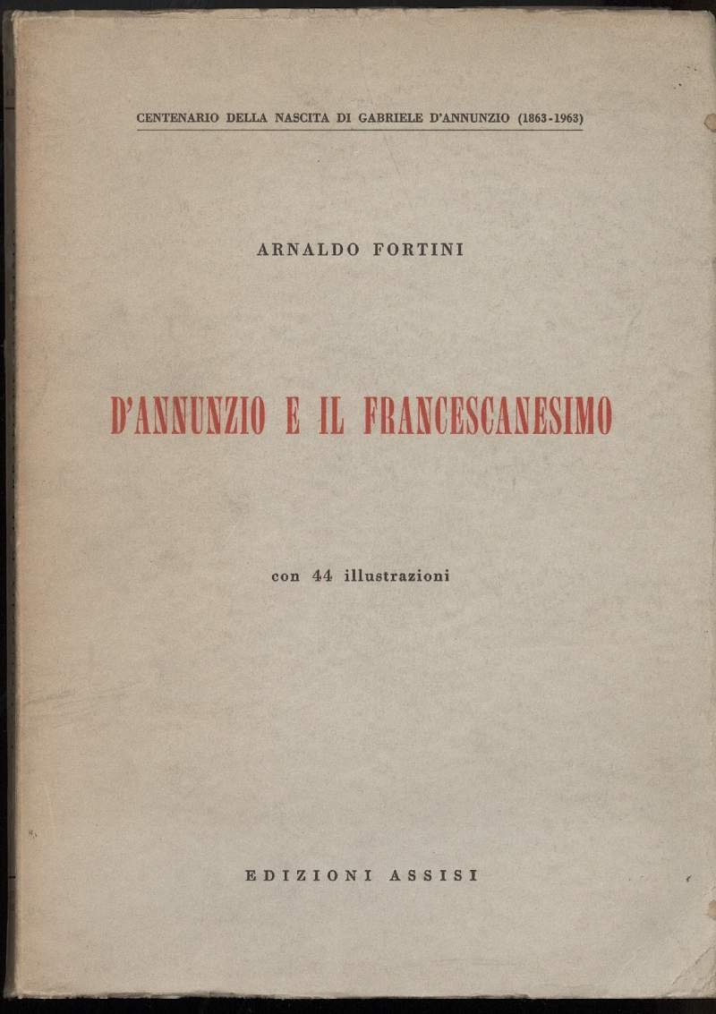 D'ANNUNZIO E IL FRANCESCANESIMO (1963)