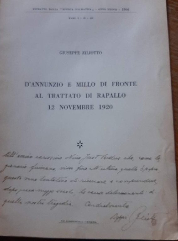 D'ANNUNZIO E MILLO DI FRONTE AL TRATTATO DI RAPALLO -12 …