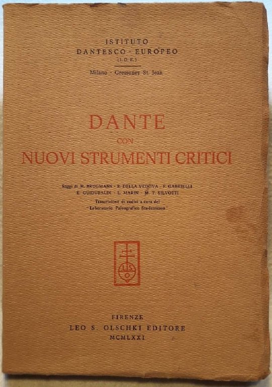 DANTE CON NUOVI STRUMENTI CRITICI(1971)