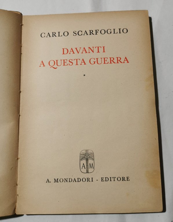 Davanti a questa guerra