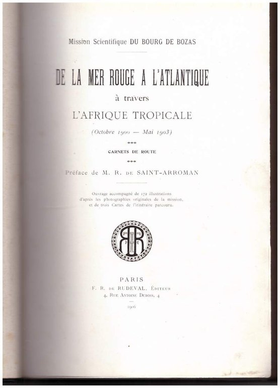 DE LA MER ROUGE A L'ATLANTIQUE A' TRAVERS L'AFRIQUE TROPICALE …