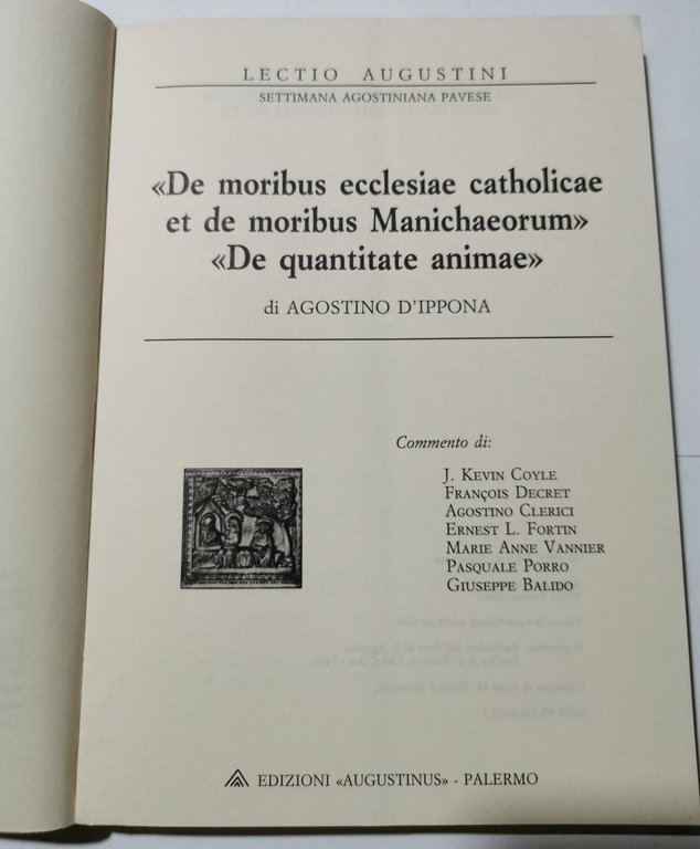 De moribus ecclesiae catholicae et de moribus Manichaeorum - De …