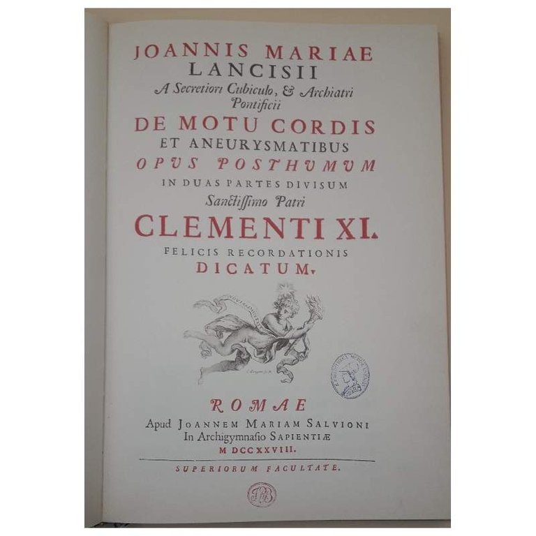 DE MOTU CORDIS(COPIA ANASTATICA SULL' EDIZIONE DEL 1728)(