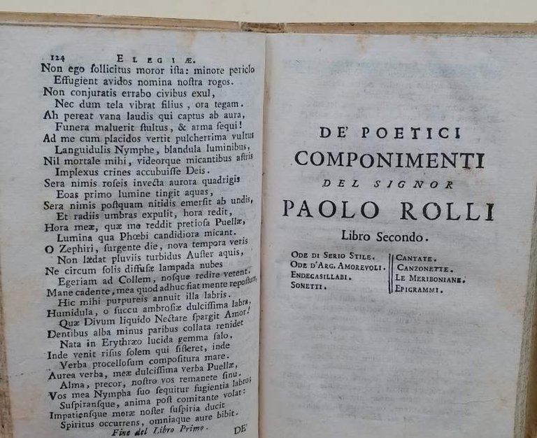 DE' POETICI COMPONIMENTI DEL SIGNOR PAOLO ROLLI DIVISI IN TRE …