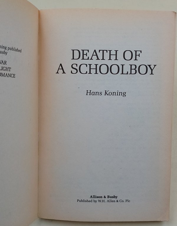Death of a schoolboy