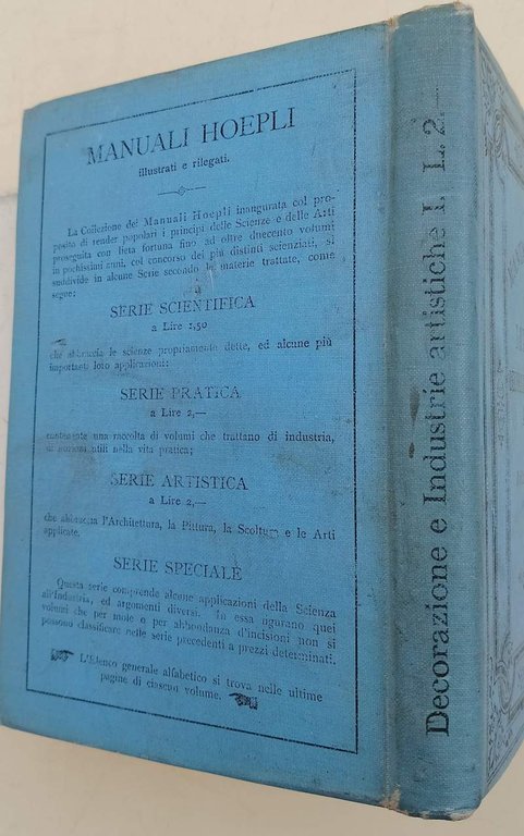 DECORAZIONE E INDUSTRIE ARTISTICHE-VOL. I- ANTICHITA' E MEDIOEVO( 1888)