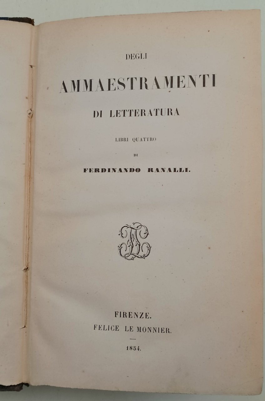 Degli ammaestramenti di letteratura