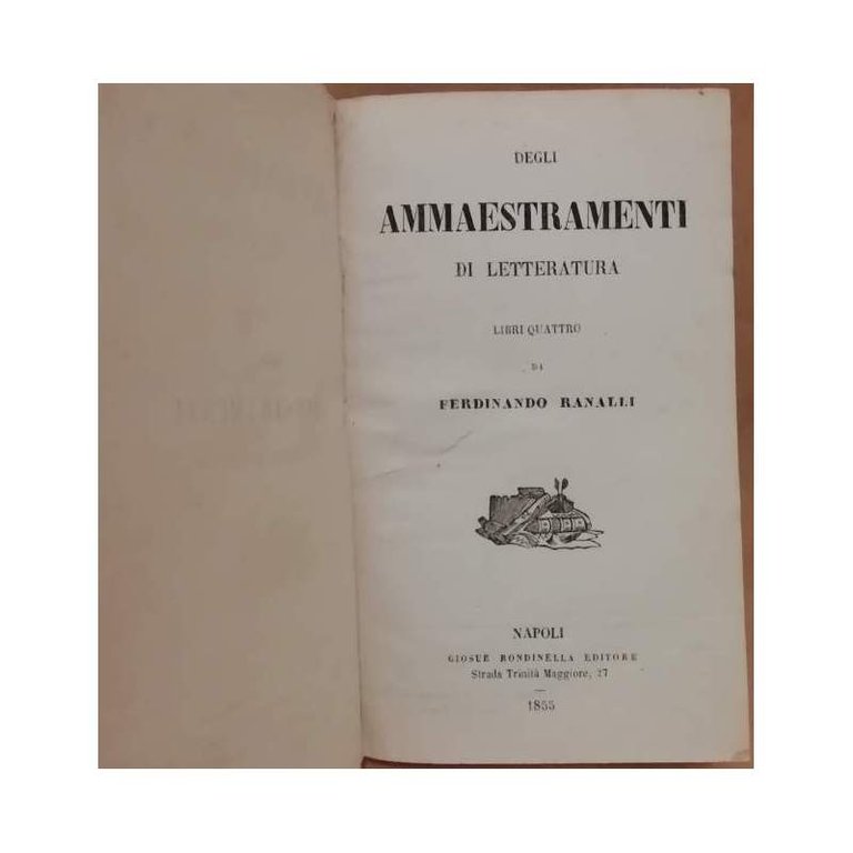 DEGLI AMMAESTRAMENTI DI LETTERATURA (1855)