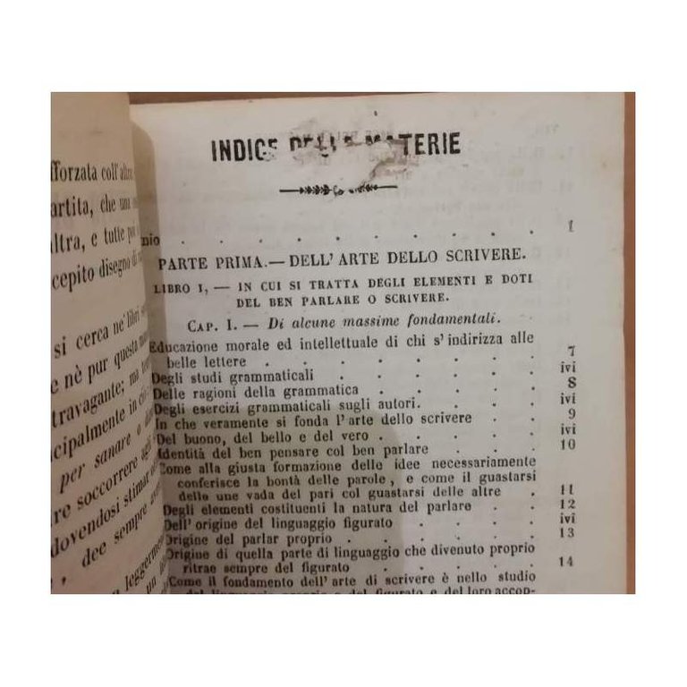 DEGLI AMMAESTRAMENTI DI LETTERATURA (1855)