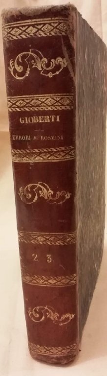 DEGLI ERRORI FILOSOFICI DI ANTONIO ROSMINI Vol. II (1845) | Immagine Gallery 5