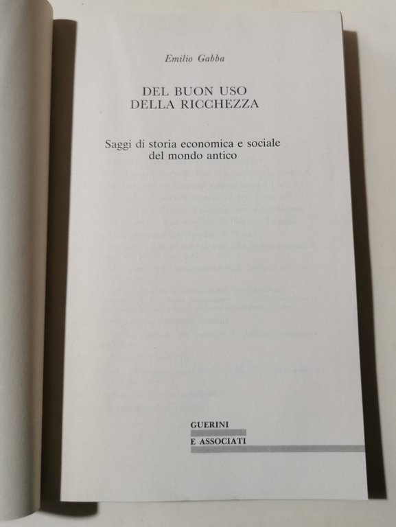 Del buon uso della ricchezza. Saggi di storia economica e …