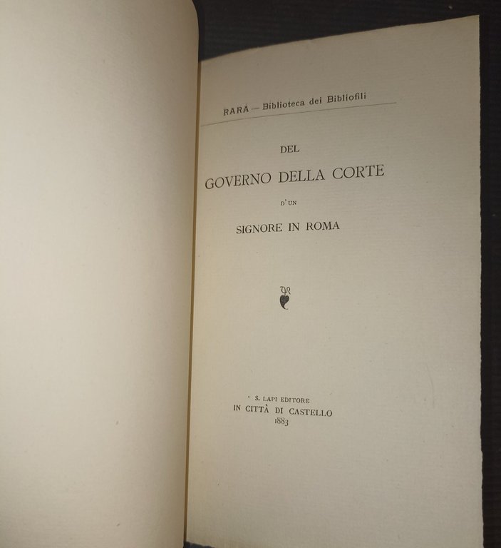 Del governo della corte d'un signore in Roma