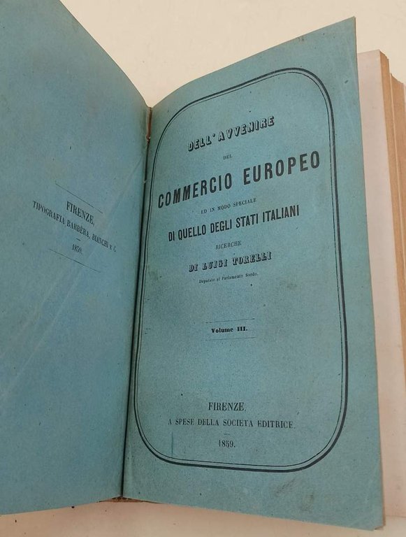 DELL'AVVENIRE DEL COMMERCIO EUROPEO ED IN MODO SPECIALE DI QUELLO …