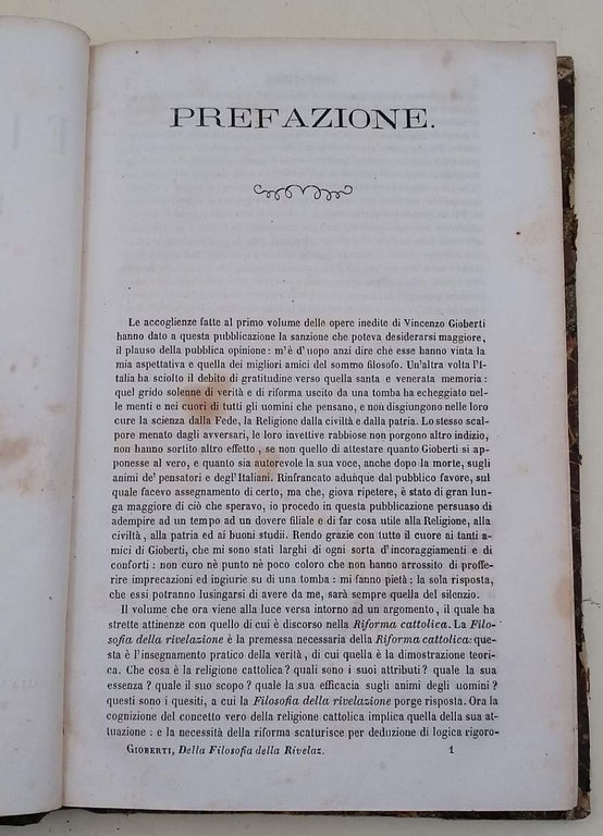 DELLA FILOSOFIA DELLA RIVELAZIONE( 1861)
