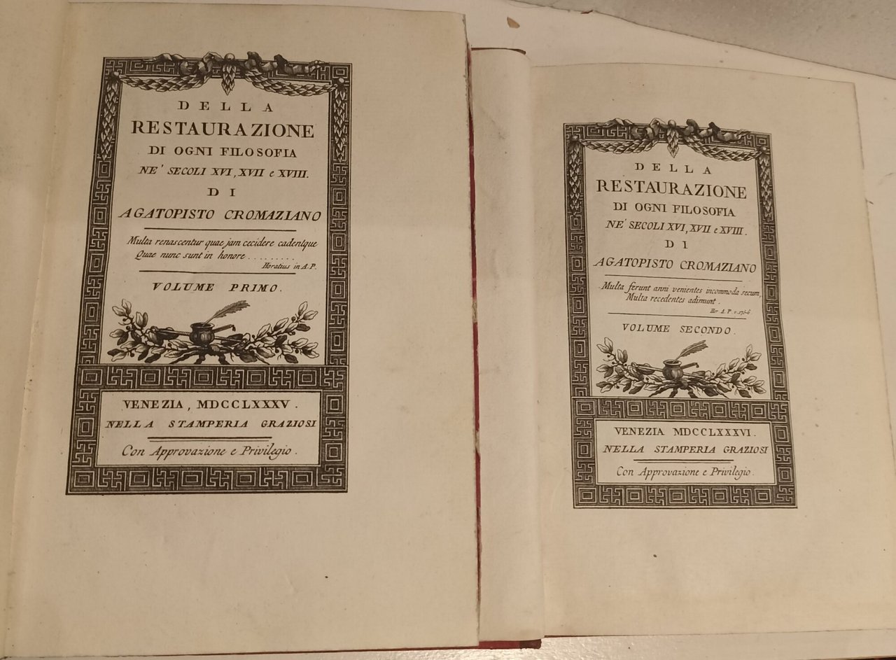 Della restaurazione di ogni filosofia ne' secoli XVI, XVII e … | Immagine principale