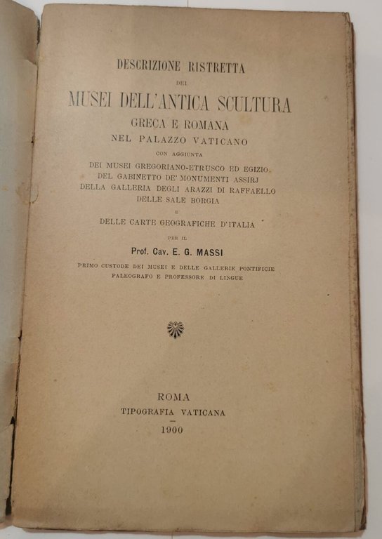 Descrizione ristretta dei musei dell'antica Scultura Greca e Romana nel …