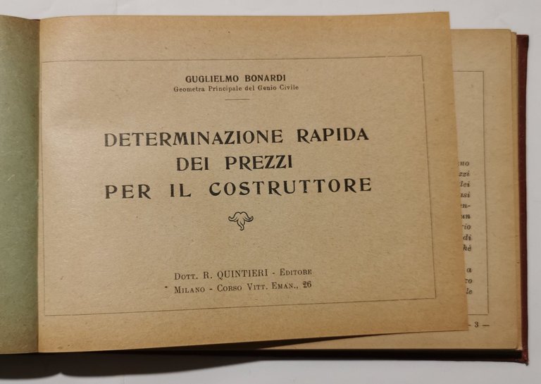 Determinazione rapida dei prezzi per il costruttore