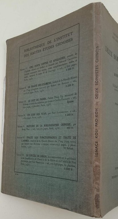 DEUX SOPHISTES CHINOIS- HOUEI CHE ET KONG-SOUEN LONG( 1953)