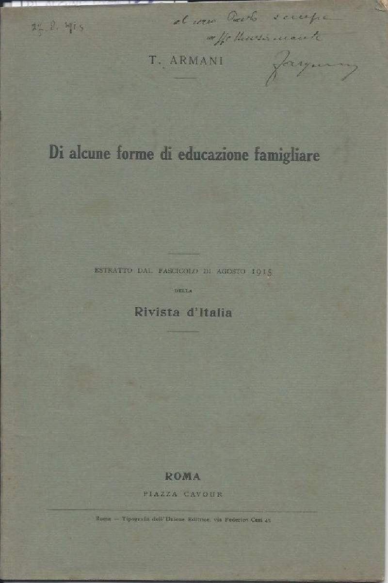DI ALCUNE FORME DI EDUCAZIONE FAMIGLIARE (1915) | Immagine principale