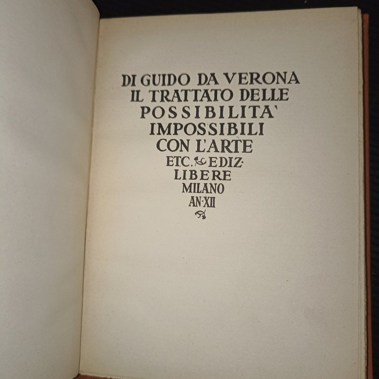 Di Guido da Verona il trattato delle possibilità impossibili con …