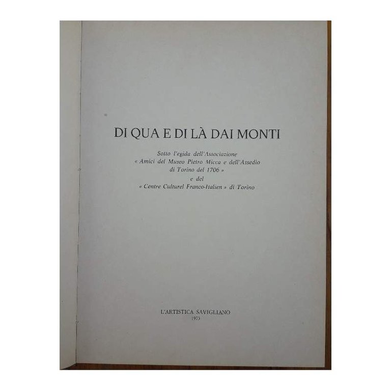 DI QUA E DI LA' DAI MONTI (1973)