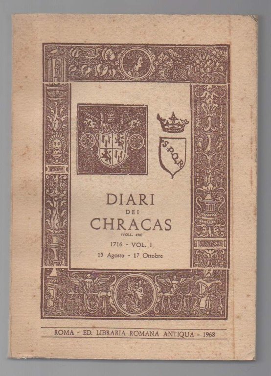 DIARI DEI CHRACAS 1716 - vol. I 15 agosto - … | Immagine Gallery 2