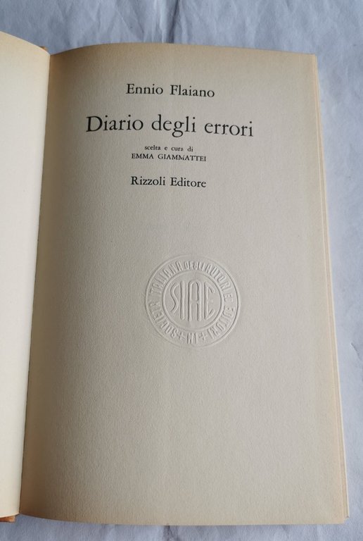 Diario degli errori