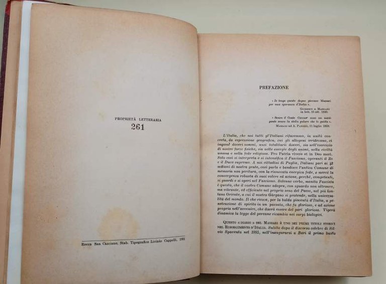DIARIO SULL'AZIONE POLITICA DI CAVOUR( 1931)